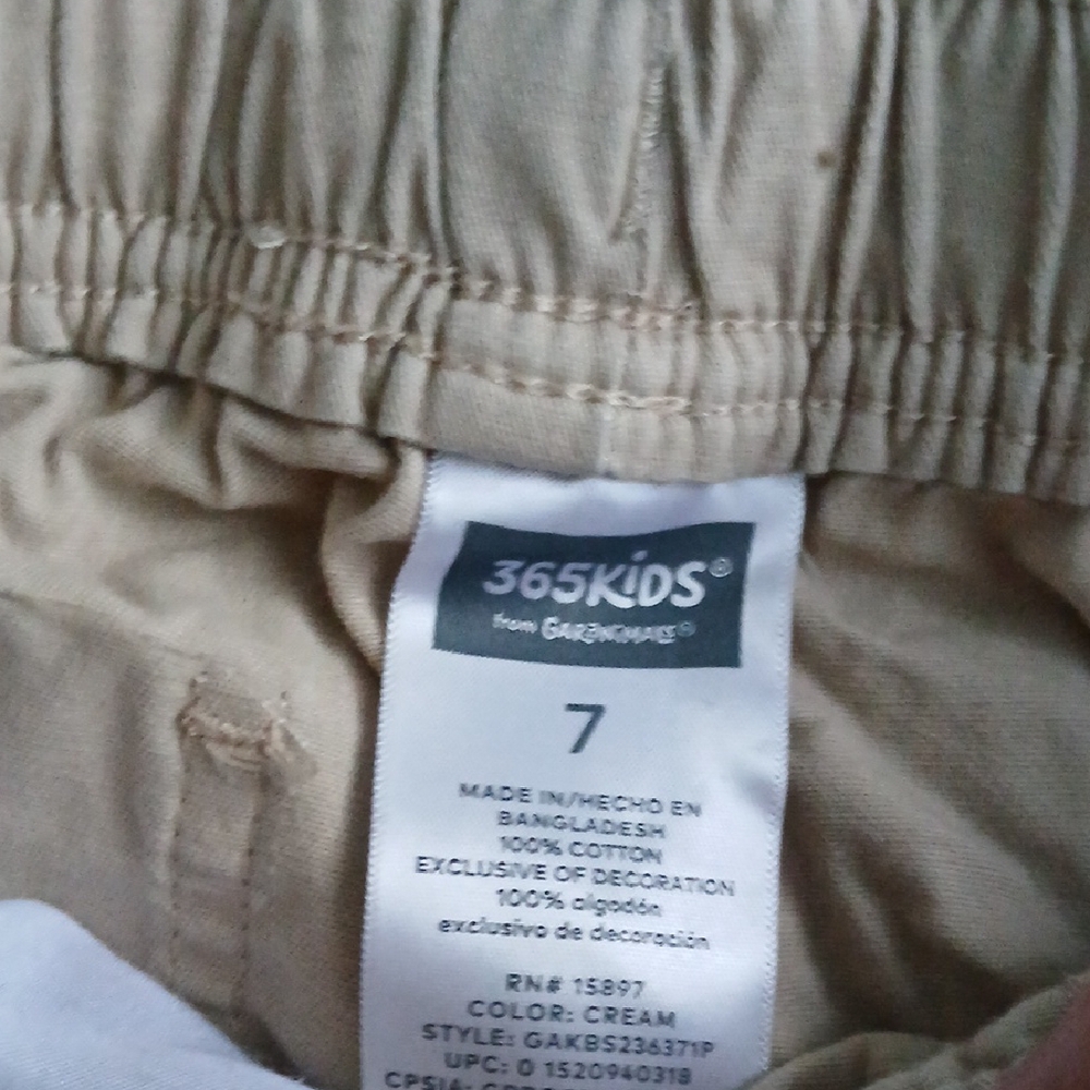 Lot Of 3 Pairs Of Boy's Shorts, Sz 7 In Beige Gray And Navy - Picture 5 of 5
